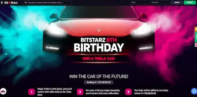bitstarz casino win a tesla competition page