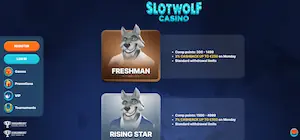 slotwolf casino VIP page