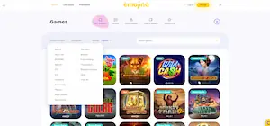 emojino casino games page