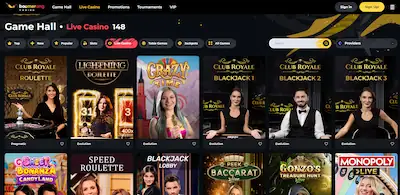 boomerang casino live casino page