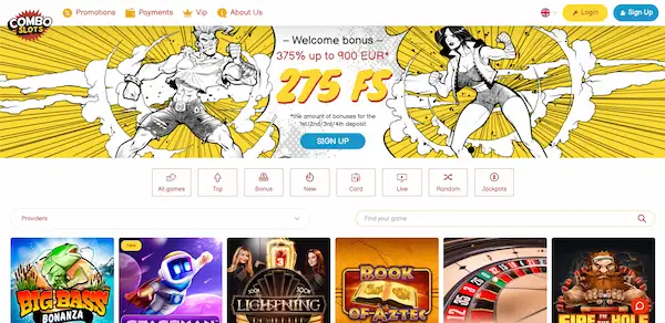 comboslots casino homepage